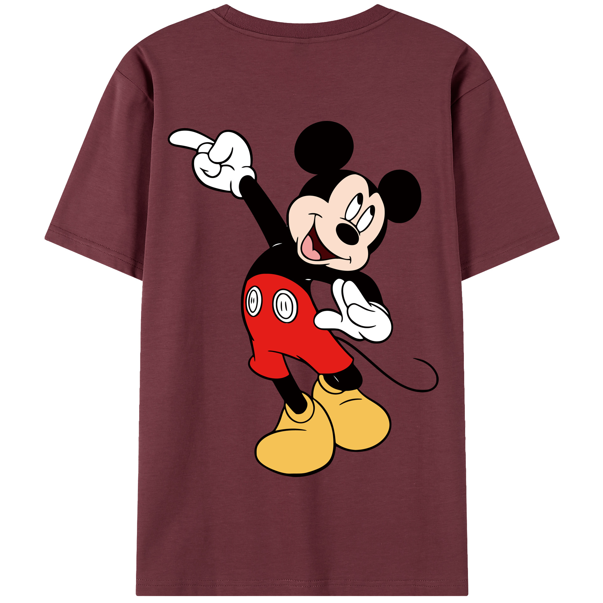 （画像用） ミッキーマウス Mickey Mouse 綿100％半袖Tシャツ（背面プリント）